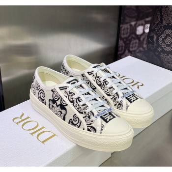 Dior WalknDior Sneakers in Embroidered Cotton Black/White 11 2024 0226 (MD-240226011)