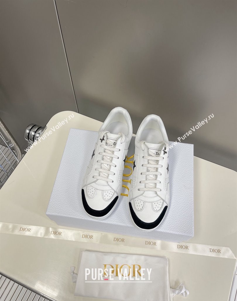 Dior CD Star Calfskin Sneakers White/Black 2024 0325 (MD-240325134)