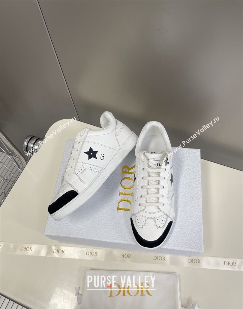 Dior CD Star Calfskin Sneakers White/Black 2024 0325 (MD-240325134)