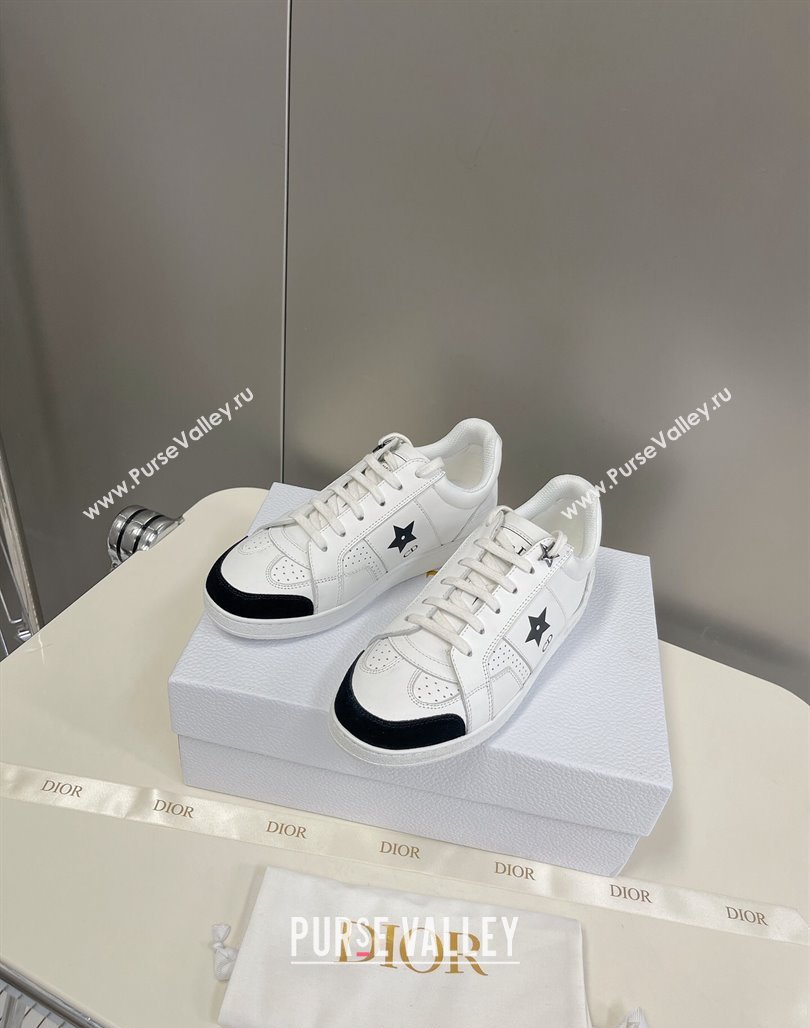 Dior CD Star Calfskin Sneakers White/Black 2024 0325 (MD-240325134)