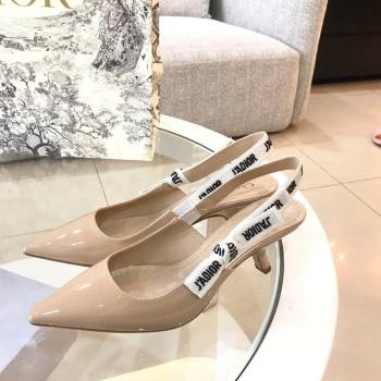 Dior JAdior Slingback Pumps/Ballet Flat in Nude Patent Calfskin 2024 (SS-240325147)