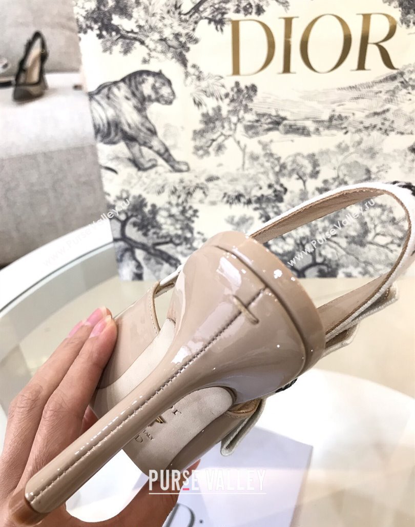 Dior JAdior Slingback Pumps/Ballet Flat in Nude Patent Calfskin 2024 (SS-240325147)