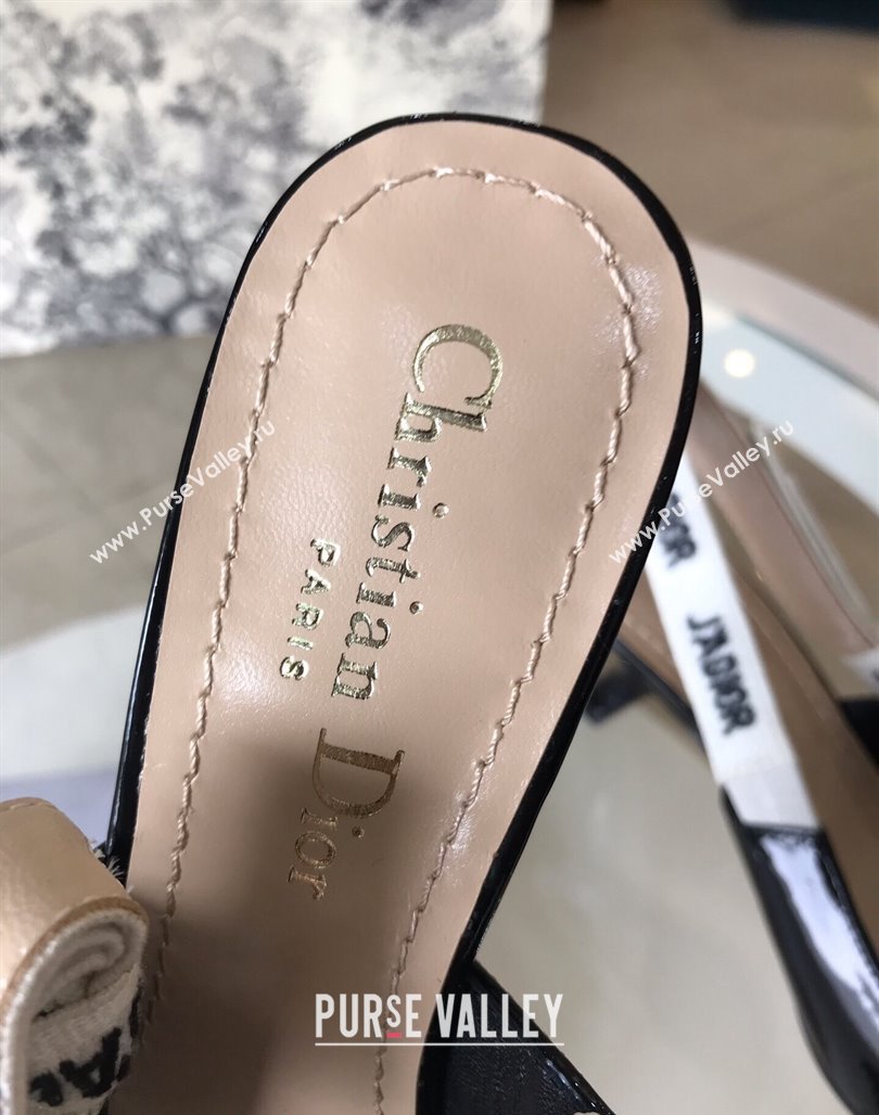 Dior JAdior Slingback Pumps/Ballet Flat in Nude Patent Calfskin Black 2024 (SS-240325148)