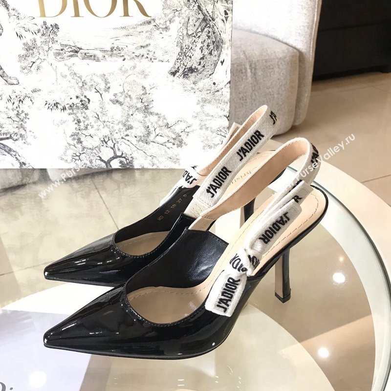 Dior JAdior Slingback Pumps/Ballet Flat in Nude Patent Calfskin Black 2024 (SS-240325148)