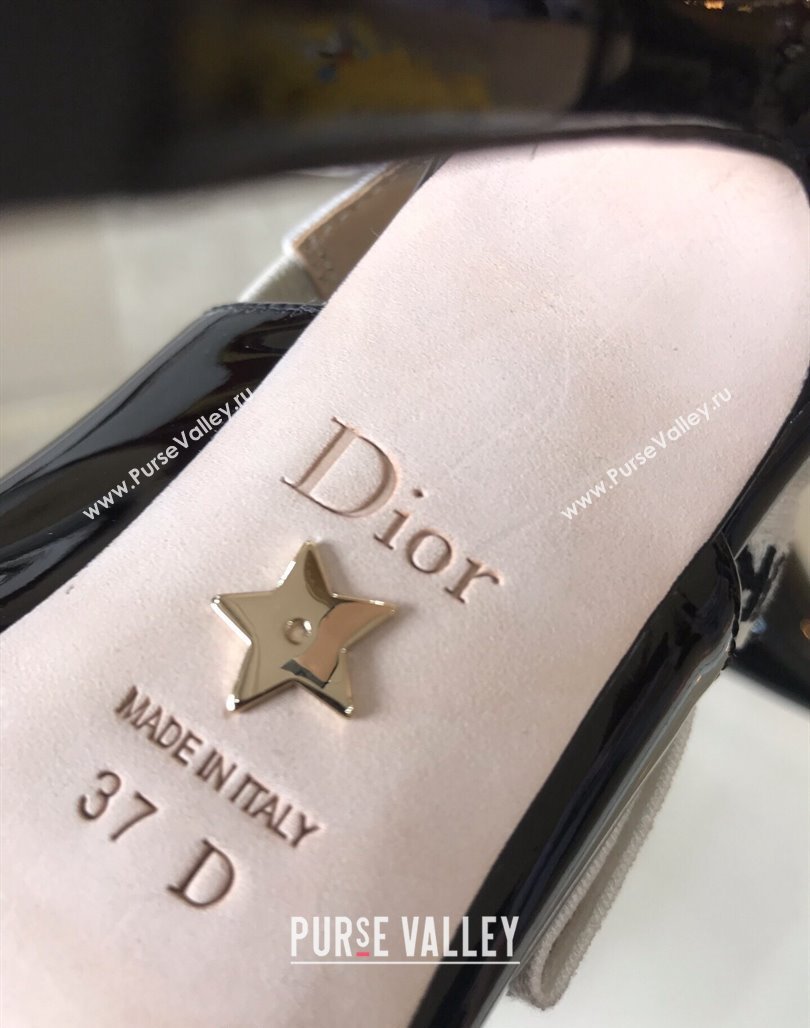 Dior JAdior Slingback Pumps/Ballet Flat in Nude Patent Calfskin Black 2024 (SS-240325148)