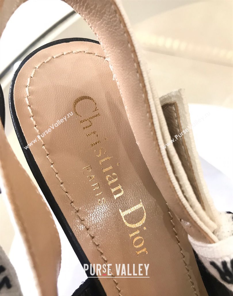 Dior JAdior Slingback Pumps/Ballet Flat in Black Fabric 2024 (SS-240325151)