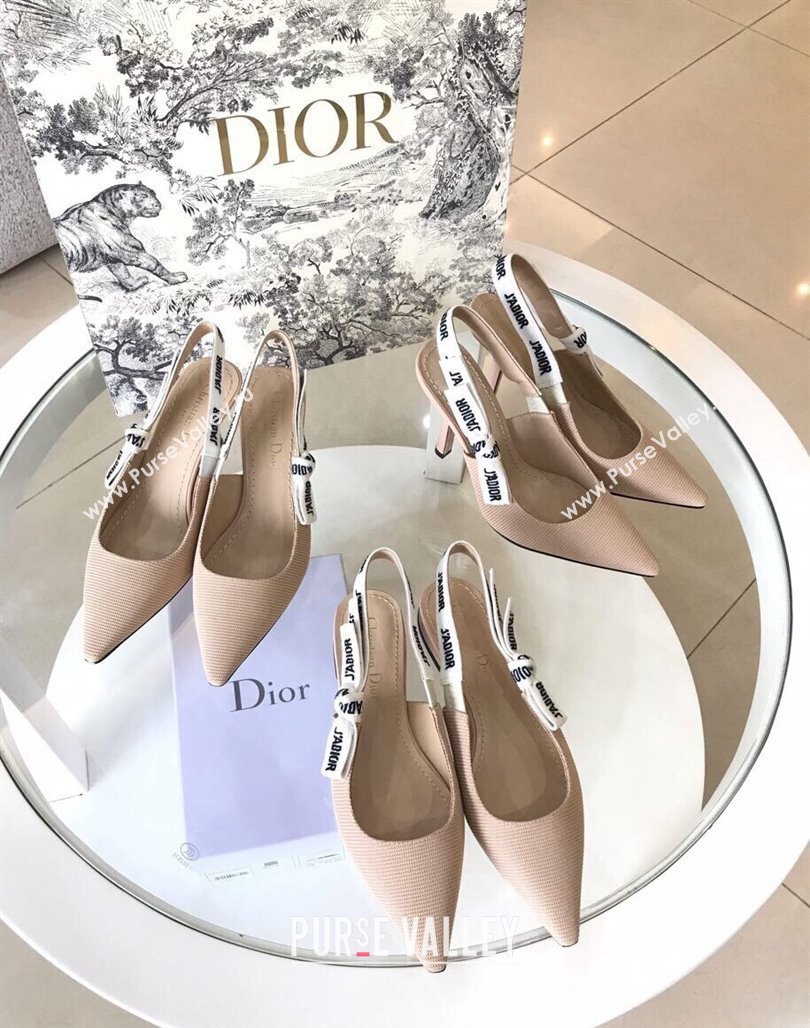 Dior JAdior Slingback Pumps/Ballet Flat in Knit Fabric Nude 2024 (SS-240325152)