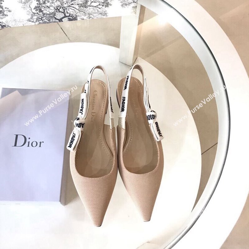 Dior JAdior Slingback Pumps/Ballet Flat in Knit Fabric Nude 2024 (SS-240325152)