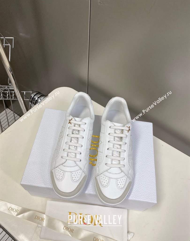 Dior CD Star Calfskin Sneakers White/Grey 2024 0325 (MD-240325133)