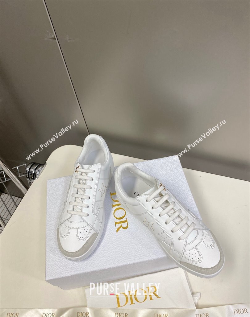 Dior CD Star Calfskin Sneakers White/Grey 2024 0325 (MD-240325133)