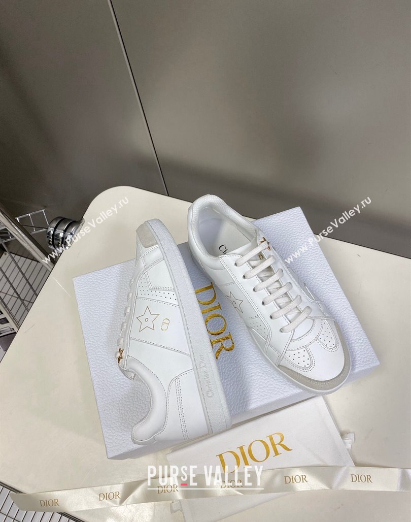 Dior CD Star Calfskin Sneakers White/Grey 2024 0325 (MD-240325133)