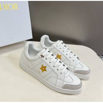 Dior CD Star Calfskin Sneakers White/Gold 2024 0325 (MD-240325138)