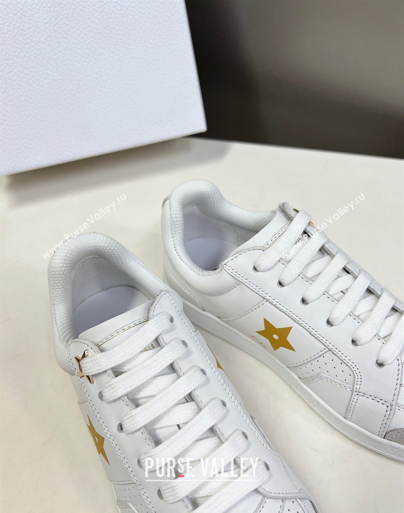 Dior CD Star Calfskin Sneakers White/Gold 2024 0325 (MD-240325138)