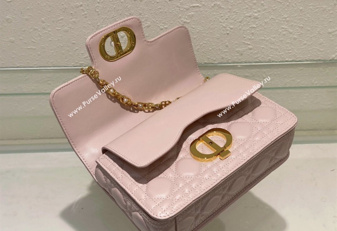 Dior Small Jolie Top Handle Bag in Cannage Calfskin Pink 2024 (BF-240415057)