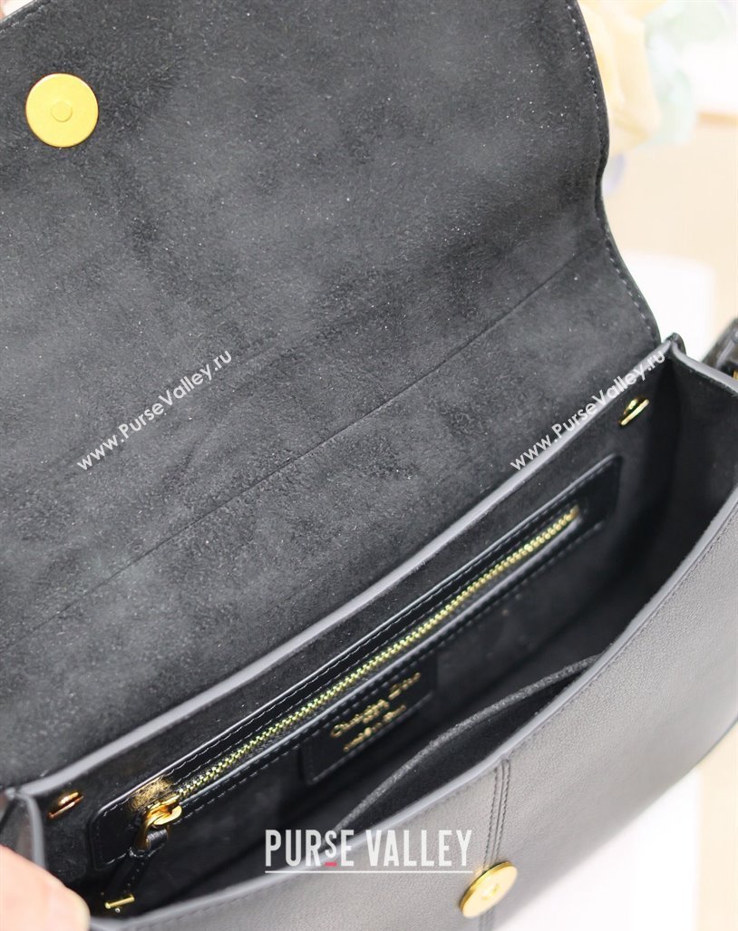 Dior Small CD Besace Shoulder Bag in Calfskin Black 2024 (XXG-240415061)