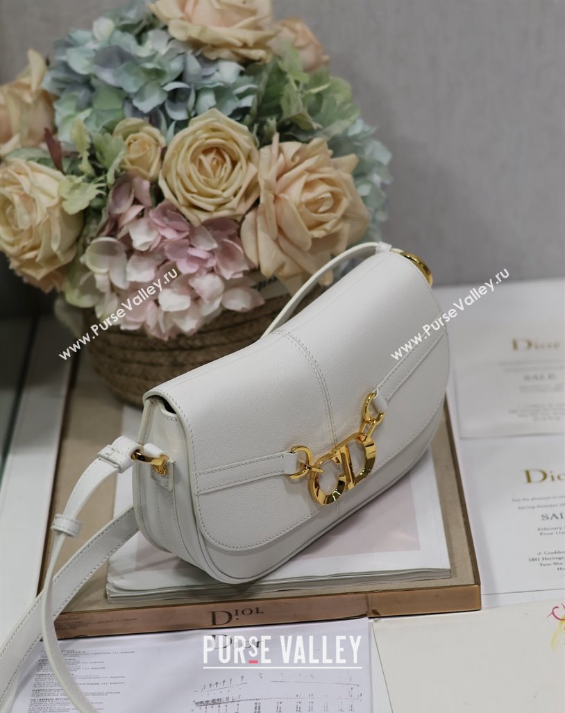 Dior Small CD Besace Shoulder Bag in Calfskin White 2024 (XXG-240415062)