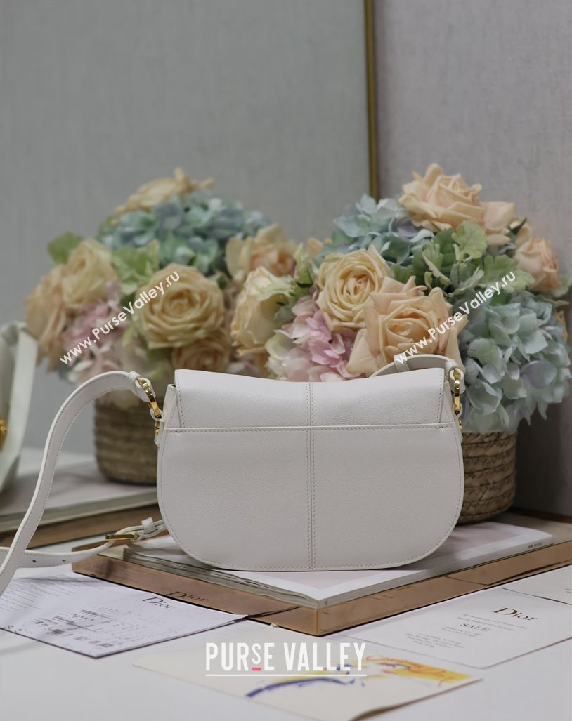 Dior Small CD Besace Shoulder Bag in Calfskin White 2024 (XXG-240415062)