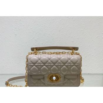 Dior Small Jolie Top Handle Bag in Cannage Calfskin Grey 2024 (BF-240415058)