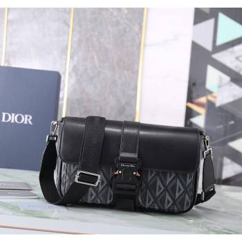 Dior Mens Hit the Road Bag with Strap in CD Diamond Canvas and Calfskin Black 2024 (BF-240415066)