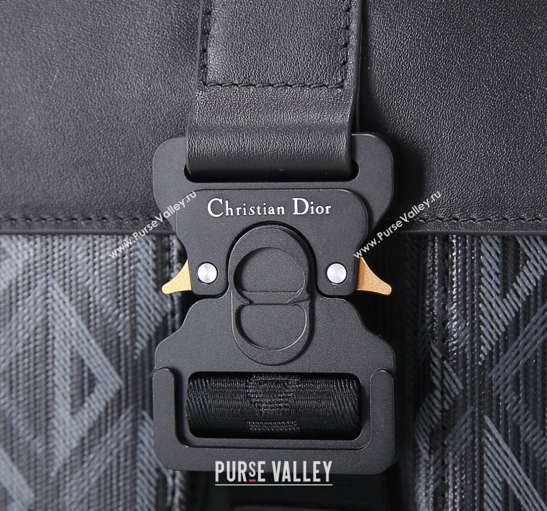 Dior Mens Hit the Road Bag with Strap in CD Diamond Canvas and Calfskin Black 2024 (BF-240415066)