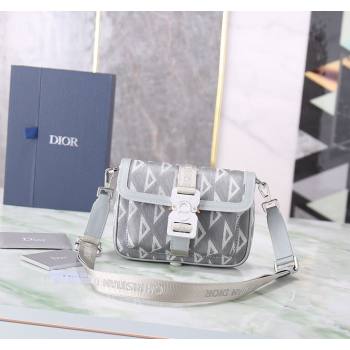 Dior Mens Mini Hit the Road Bag in CD Diamond Canvas Grey 2024 (BF-240415069)