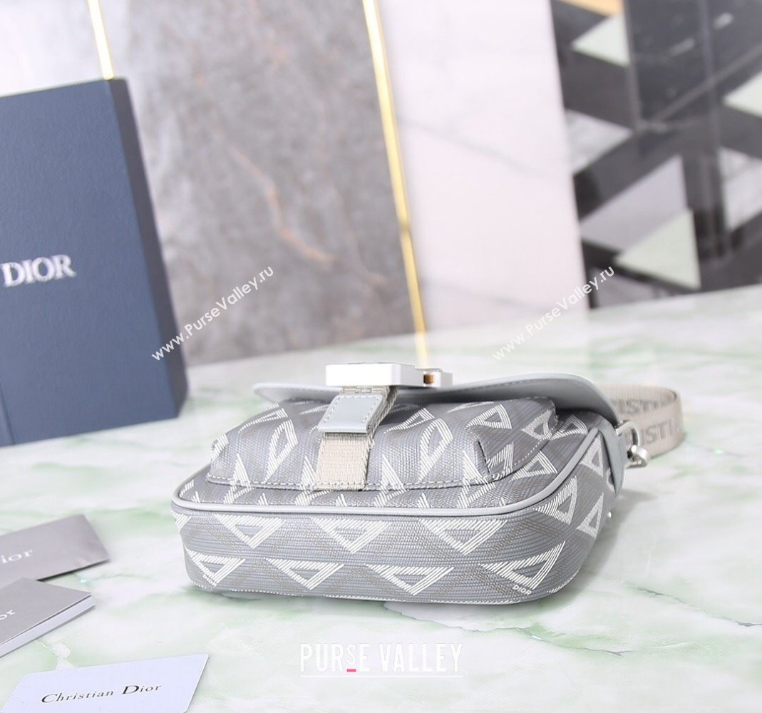 Dior Mens Mini Hit the Road Bag in CD Diamond Canvas Grey 2024 (BF-240415069)