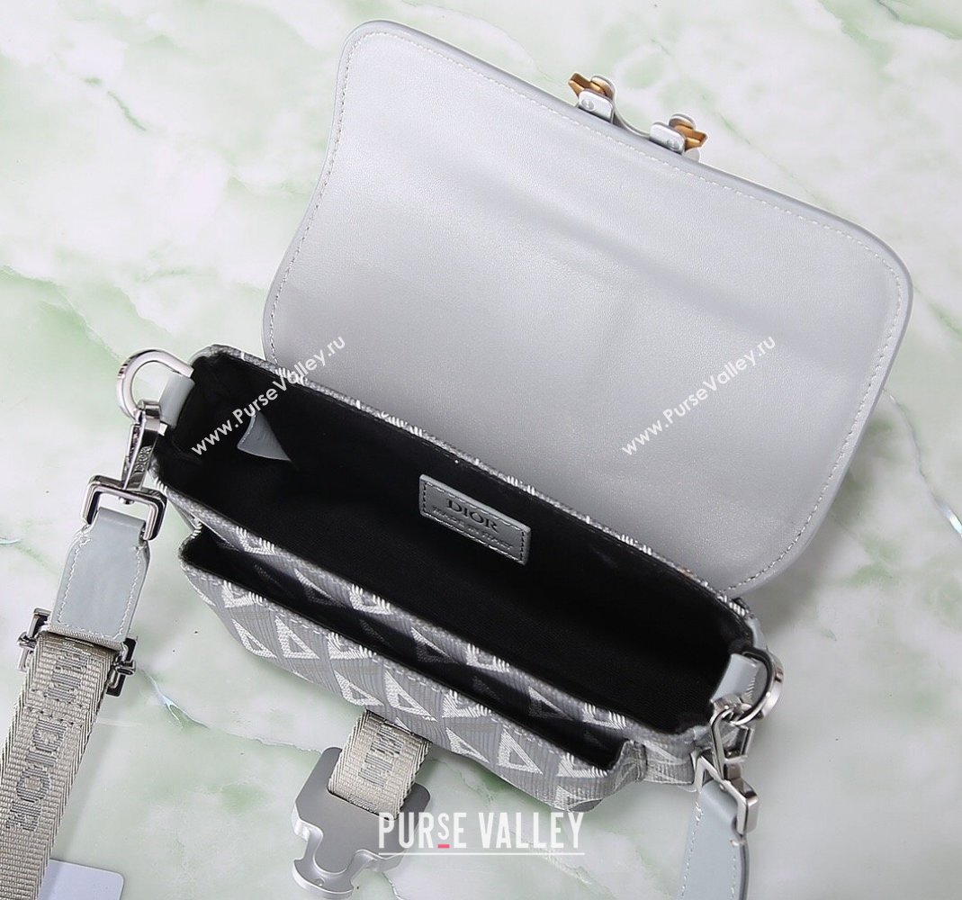 Dior Mens Mini Hit the Road Bag in CD Diamond Canvas Grey 2024 (BF-240415069)