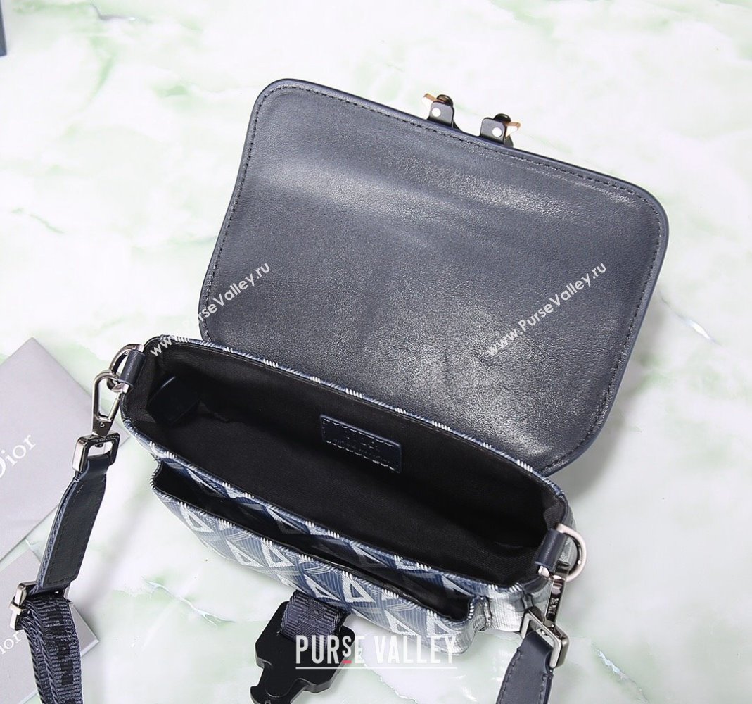 Dior Mens Mini Hit the Road Bag in CD Diamond Canvas Blue 2024 (BF-240415070)
