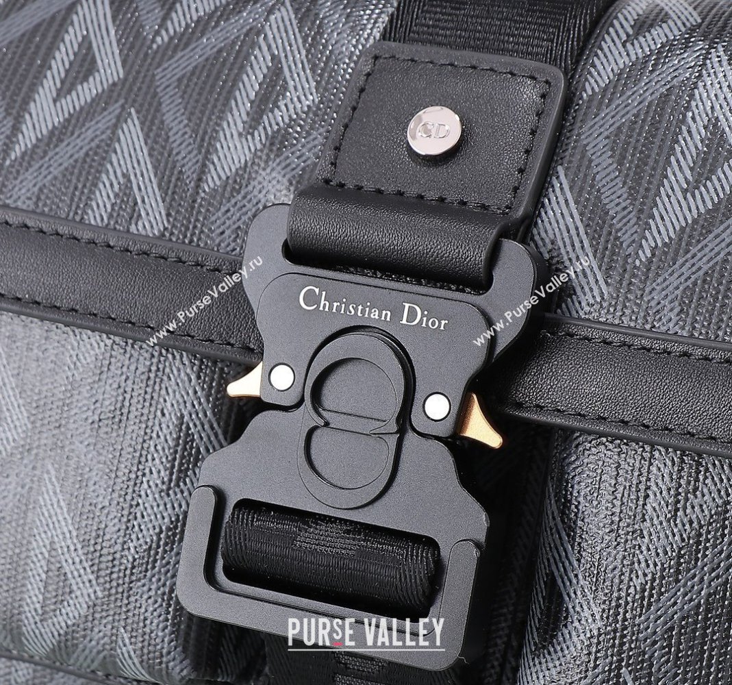 Dior Mens Hit the Road Bag with Strap in CD Diamond Canvas Black 202402 (BF-240415072)
