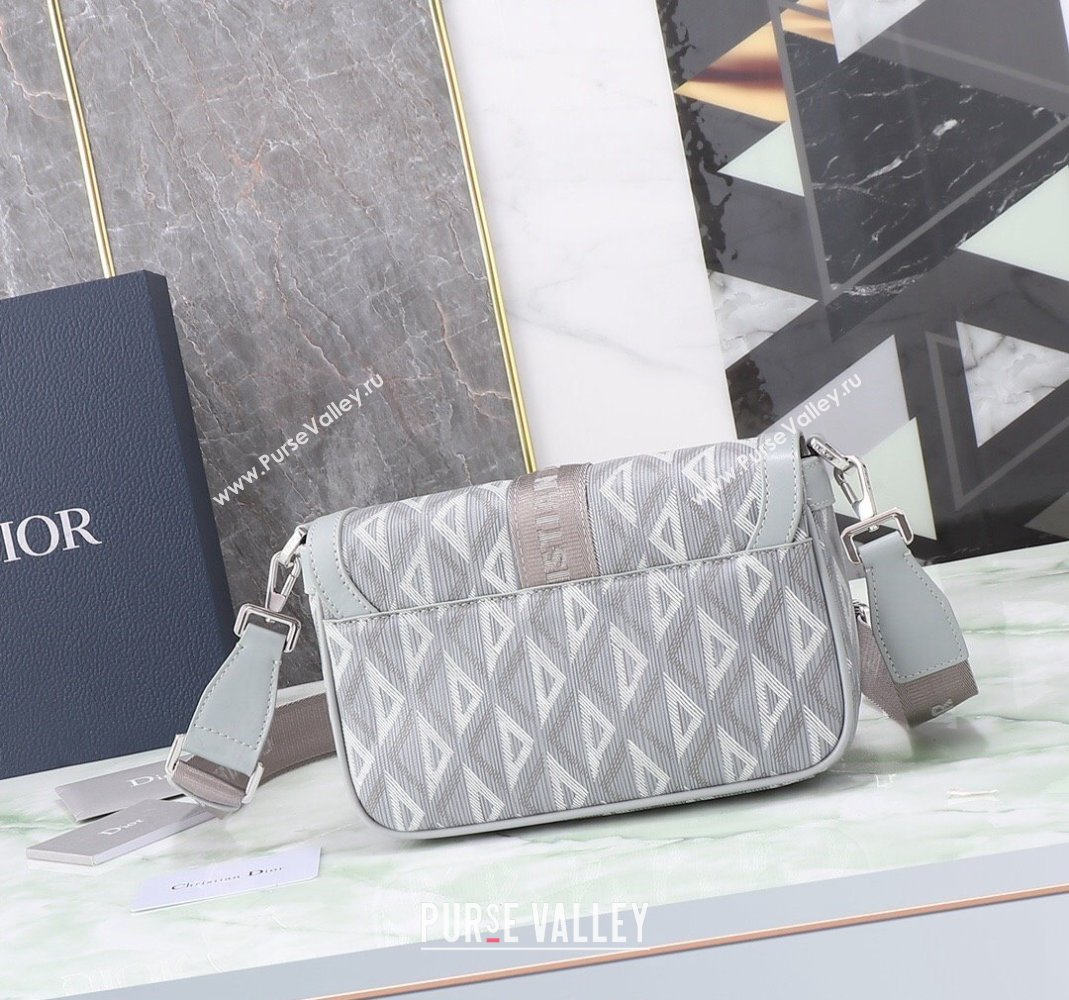 Dior Mens Hit the Road Bag with Strap in CD Diamond Canvas Light Grey 202402 (BF-240415073)