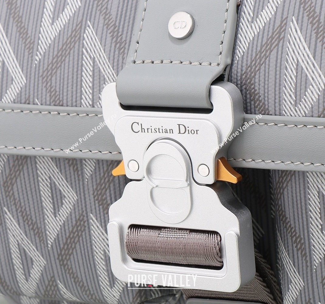 Dior Mens Hit the Road Bag with Strap in CD Diamond Canvas Light Grey 202402 (BF-240415073)