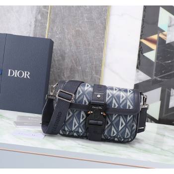Dior Mens Hit the Road Bag with Strap in CD Diamond Canvas Blue 202402 (BF-240415074)