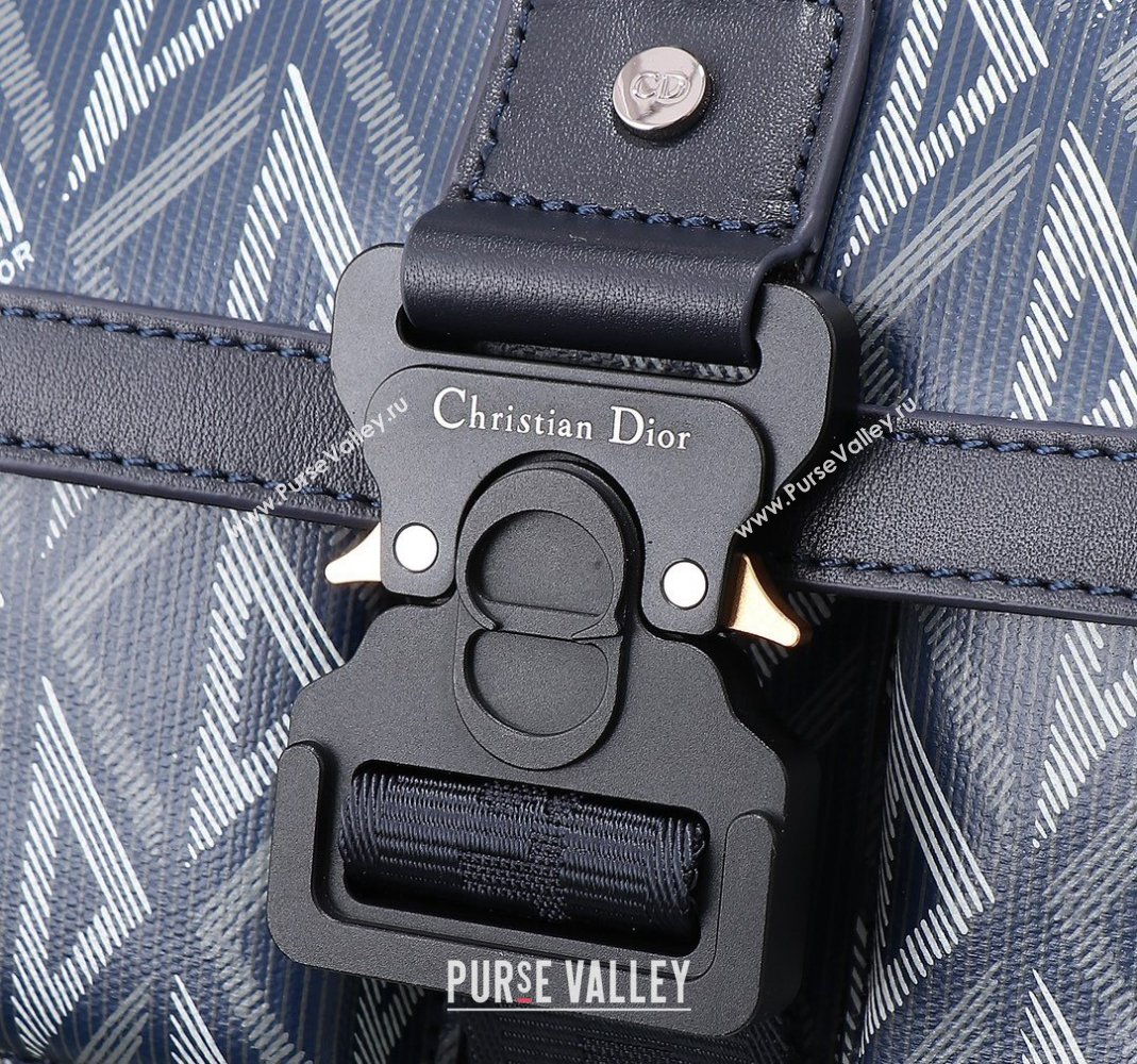 Dior Mens Hit the Road Bag with Strap in CD Diamond Canvas Blue 202402 (BF-240415074)