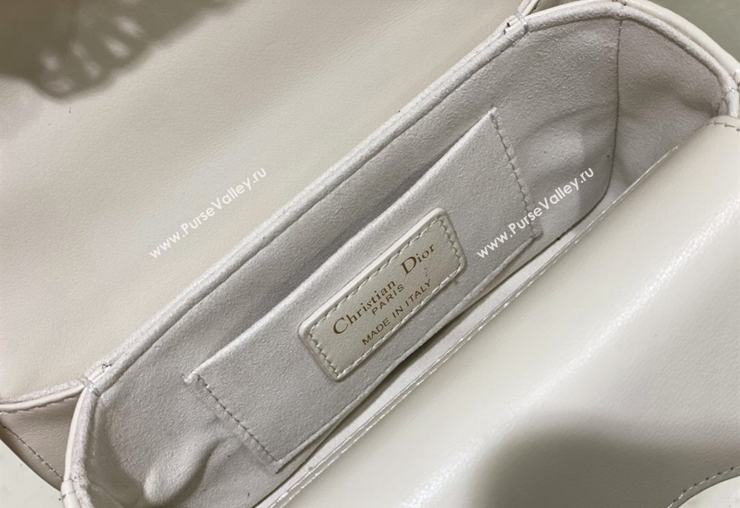 Dior Mini Jolie Top Handle Bag in Cannage Calfskin White 2024 (BF-240415056)