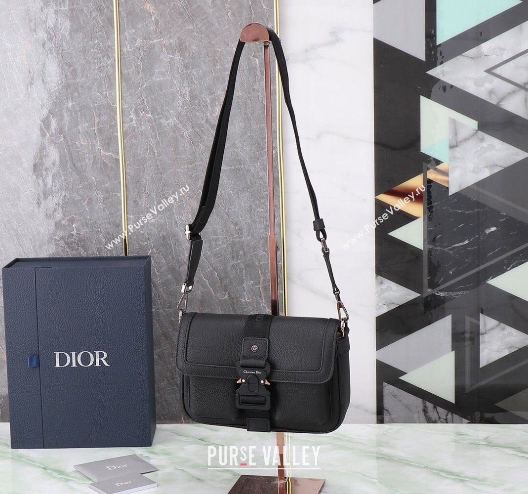 Dior Mens Hit the Road Bag with Strap in Black Grained Calfskin 2024 (BF-240415075)