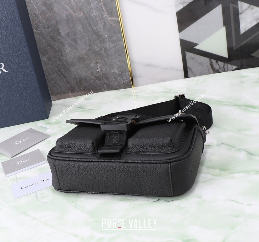 Dior Mens Hit the Road Bag with Strap in Black Grained Calfskin 2024 (BF-240415075)