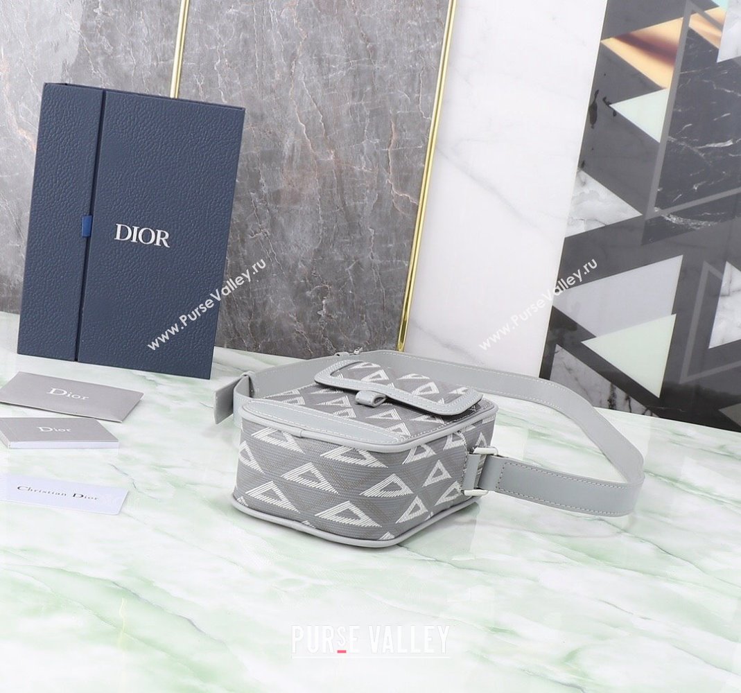 Dior Mens Hit the Road Mini Crossbody Bag in CD Diamond Canvas Grey 2024 (BF-240415076)