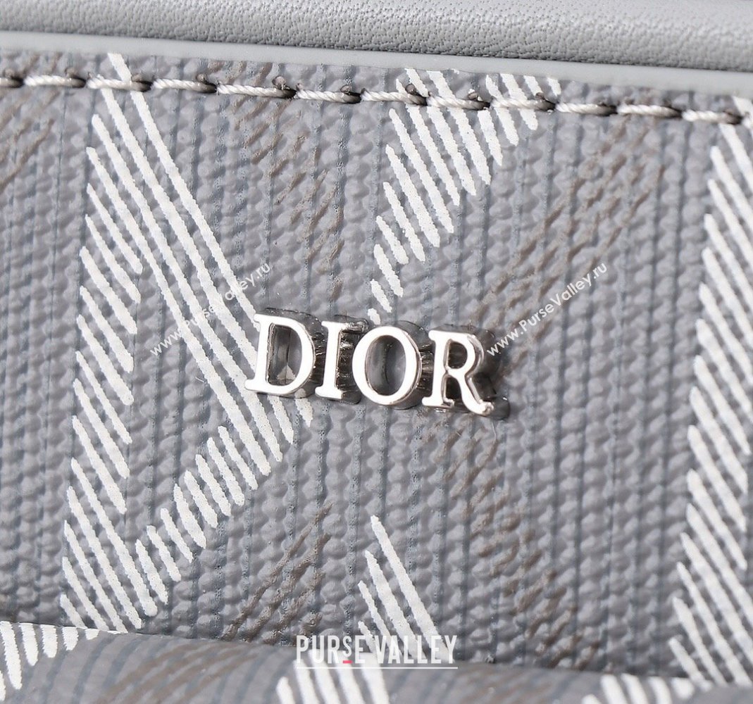 Dior Mens Hit the Road Mini Crossbody Bag in CD Diamond Canvas Grey 2024 (BF-240415076)