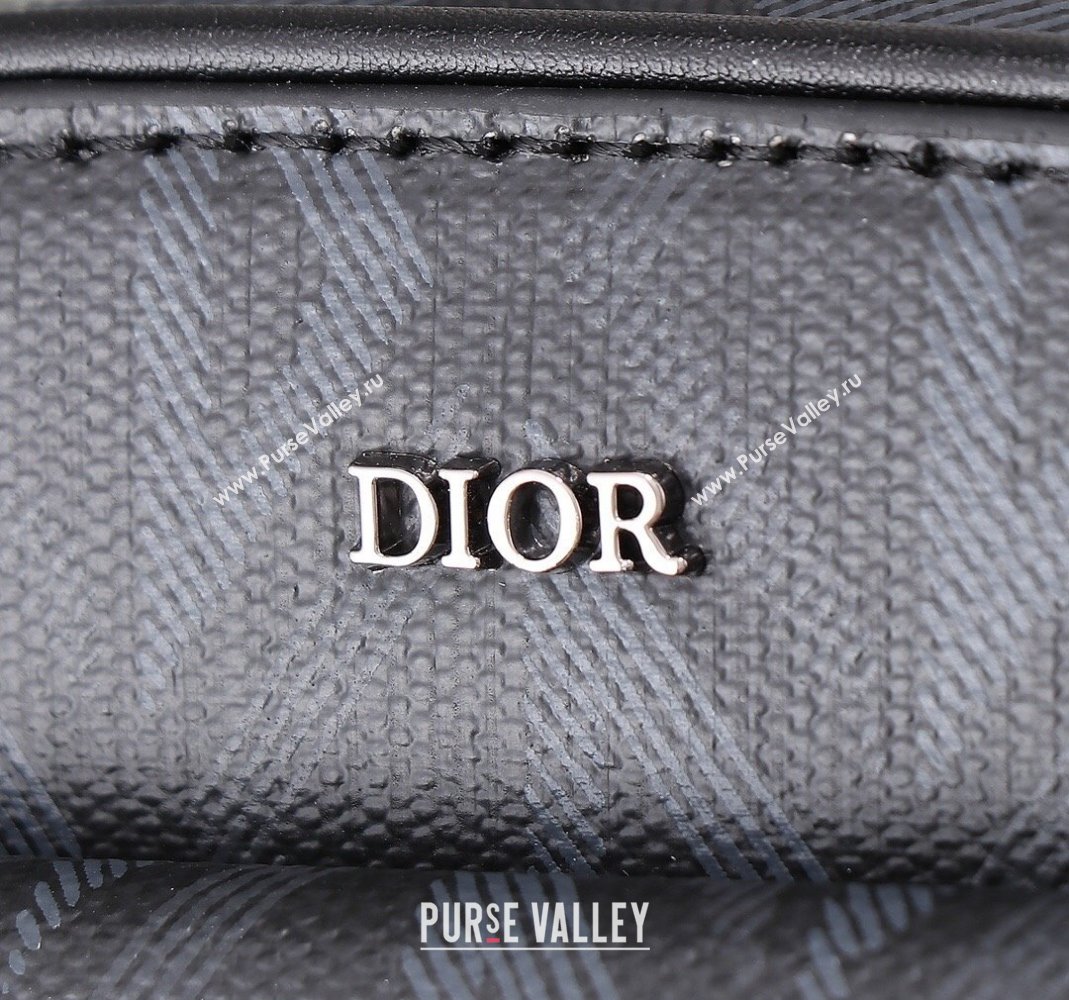 Dior Mens Hit the Road Mini Crossbody Bag in CD Diamond Canvas Black 2024 (BF-240415077)