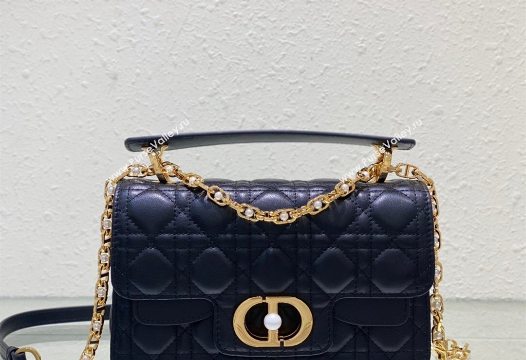 Dior Small Jolie Top Handle Bag in Cannage Calfskin Black 2024 (BF-240415060)