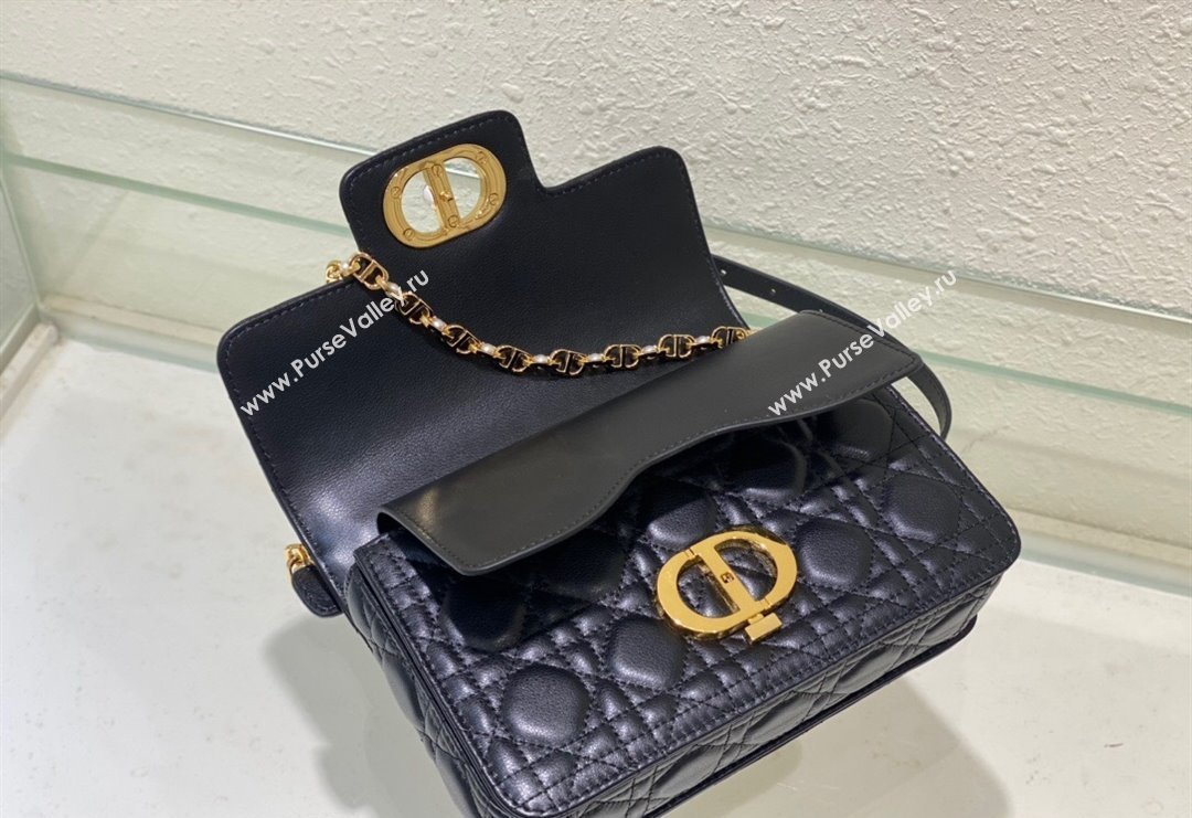 Dior Small Jolie Top Handle Bag in Cannage Calfskin Black 2024 (BF-240415060)