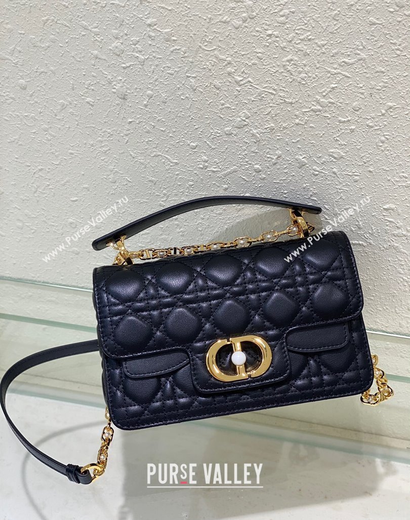 Dior Small Jolie Top Handle Bag in Cannage Calfskin Black 2024 (BF-240415060)
