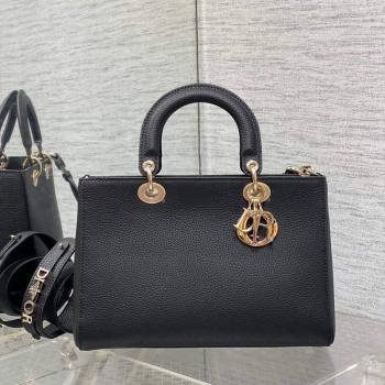 Dior Medium Lady D-Sire My ABCDior Tote Bag in Black Grained Calf Leather 2024 (XXG-240415103)