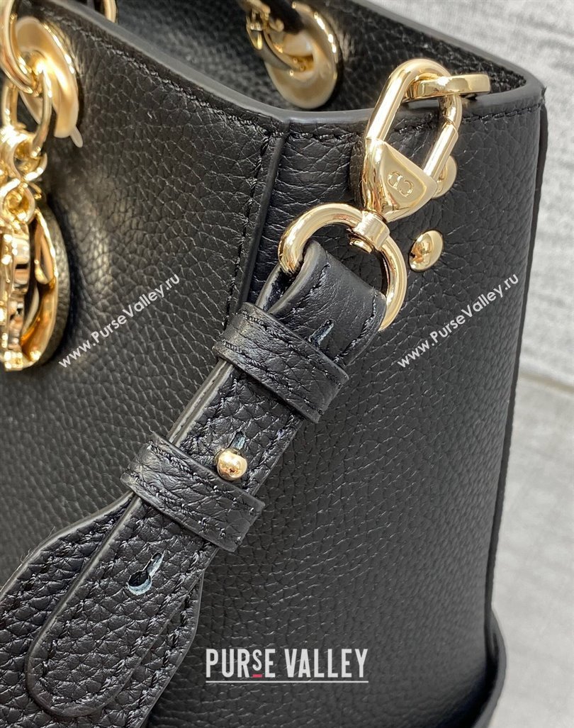 Dior Medium Lady D-Sire My ABCDior Tote Bag in Black Grained Calf Leather 2024 (XXG-240415103)