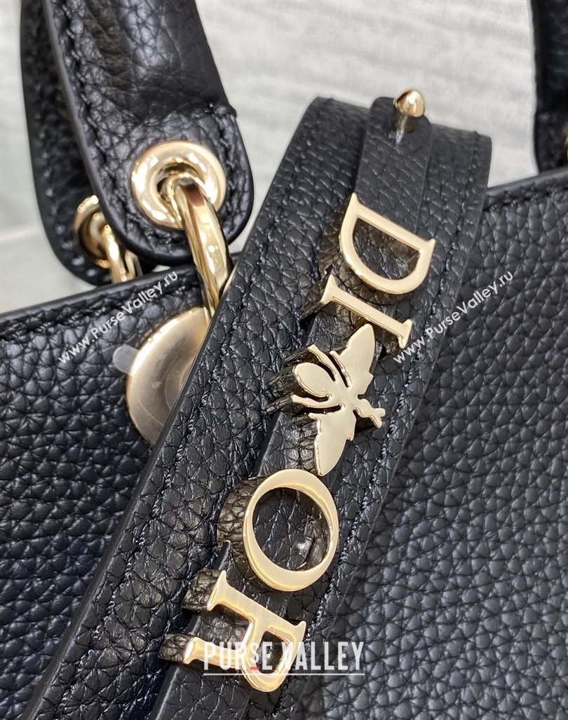 Dior Small Lady D-Sire My ABCDior Tote Bag in Black Grained Calf Leather 2024 (XXG-240415104)