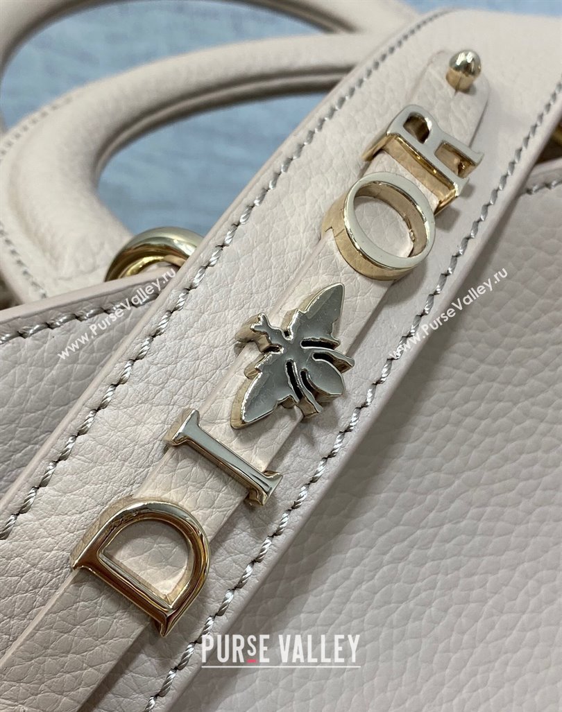 Dior Medium Lady D-Sire My ABCDior Tote Bag in Powder Pink Grained Calf Leather 2024 (XXG-240415105)
