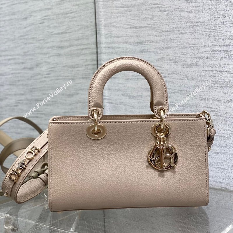 Dior Small Lady D-Sire My ABCDior Tote Bag in Powder Pink Grained Calf Leather 2024 (XXG-240415106)