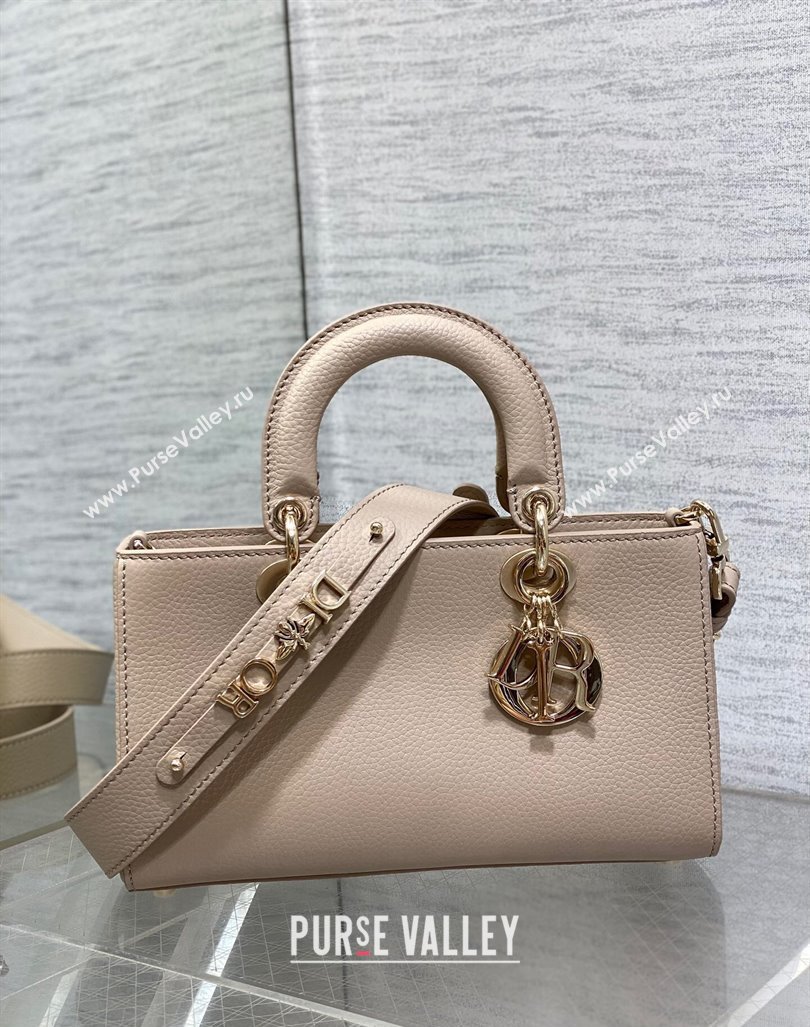 Dior Small Lady D-Sire My ABCDior Tote Bag in Powder Pink Grained Calf Leather 2024 (XXG-240415106)