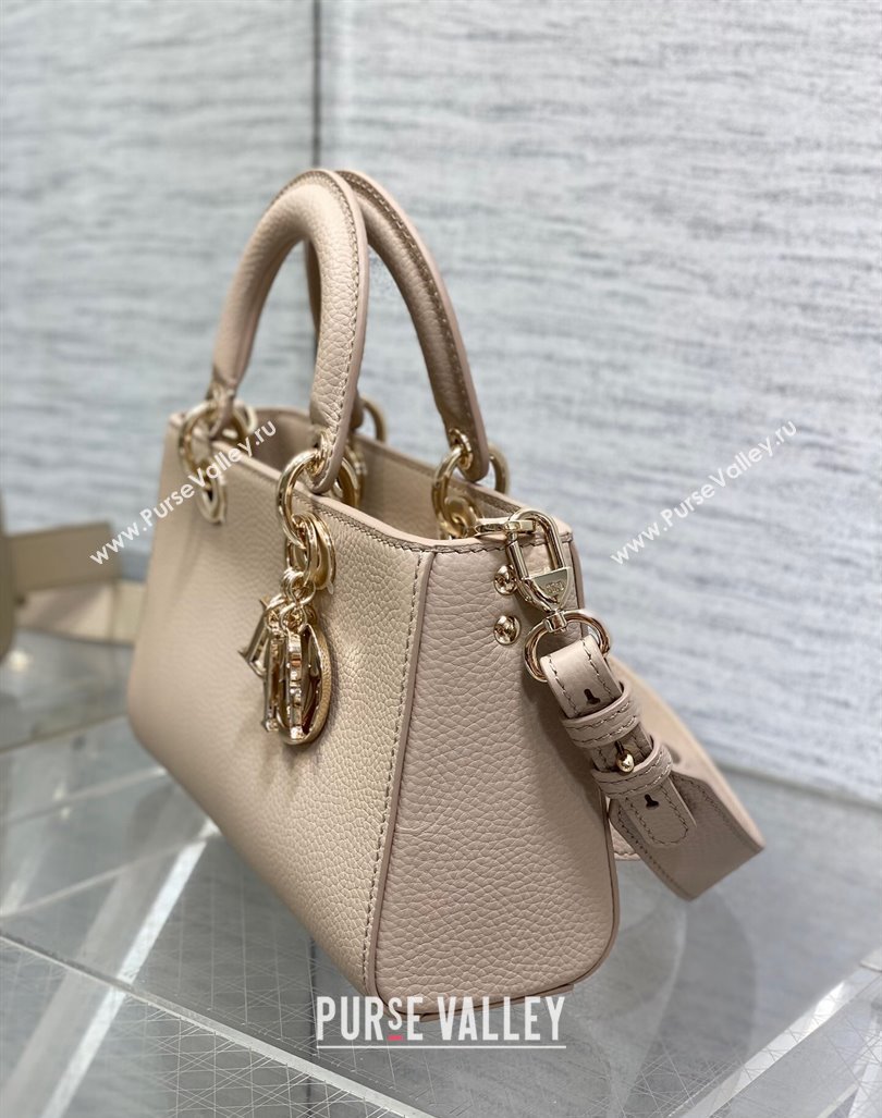 Dior Small Lady D-Sire My ABCDior Tote Bag in Powder Pink Grained Calf Leather 2024 (XXG-240415106)