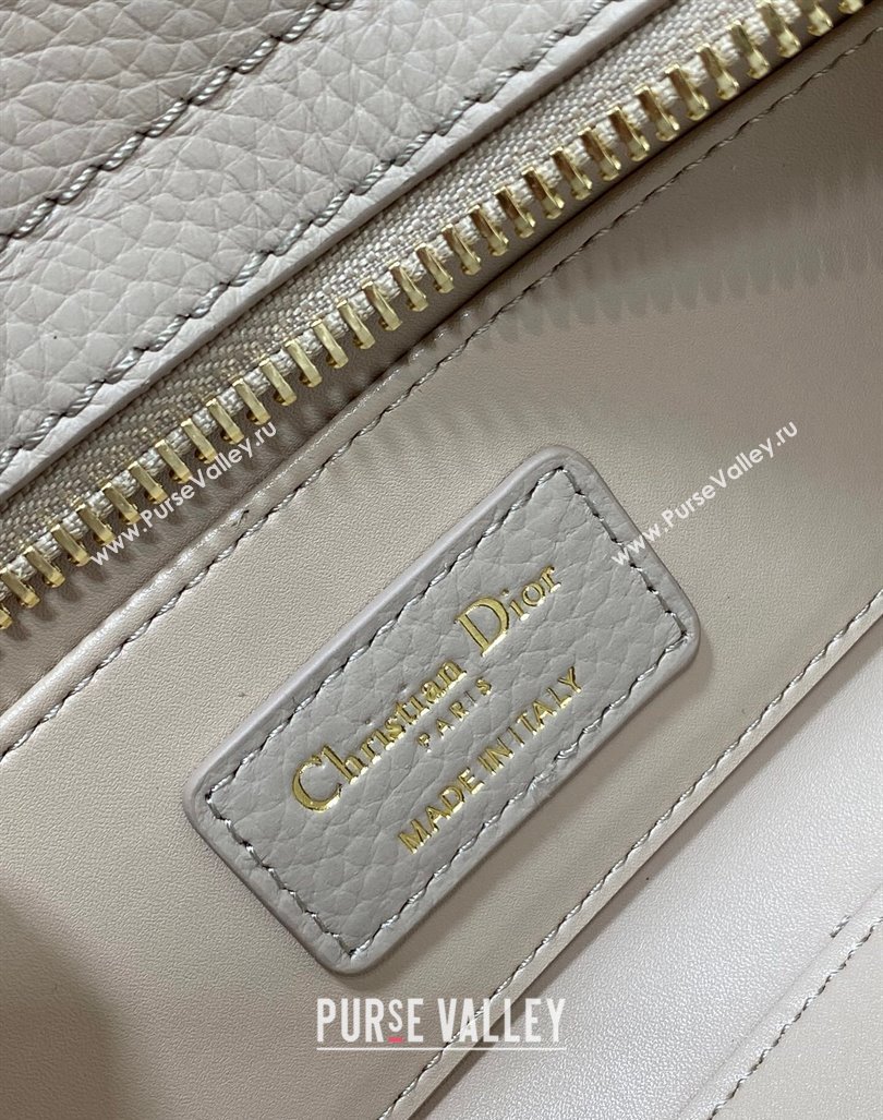 Dior Small Lady D-Sire My ABCDior Tote Bag in Powder Pink Grained Calf Leather 2024 (XXG-240415106)